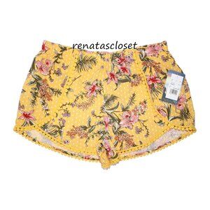 Bebop Juniors' Floral Pompom Challis Soft Shorts NWT